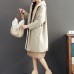 2021 winter light yellow woolen coats plus size hooded elegant trench coat